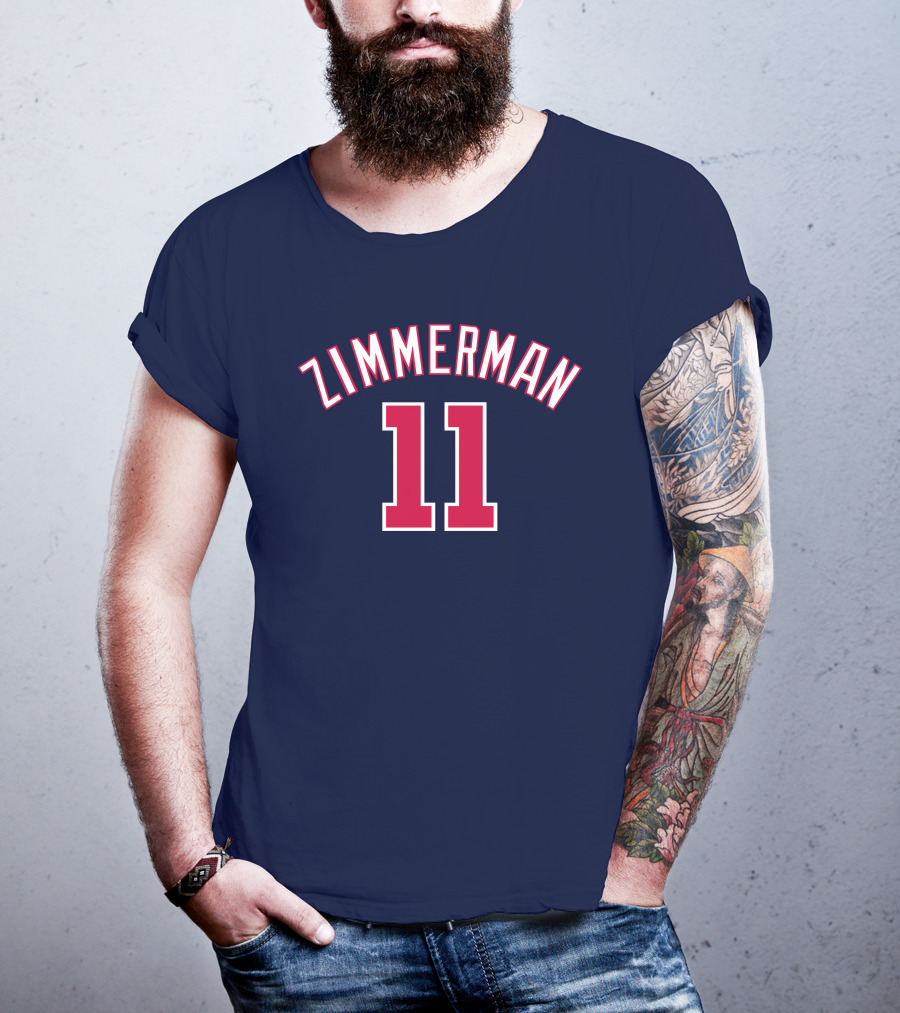 Zimmerman 11 Baseball Jersey Navy Red T-Shirt