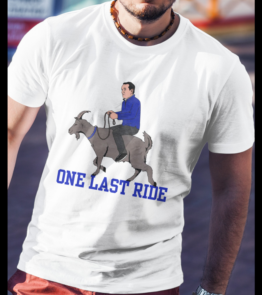One Last Ride Goat Rider Blue T-Shirt