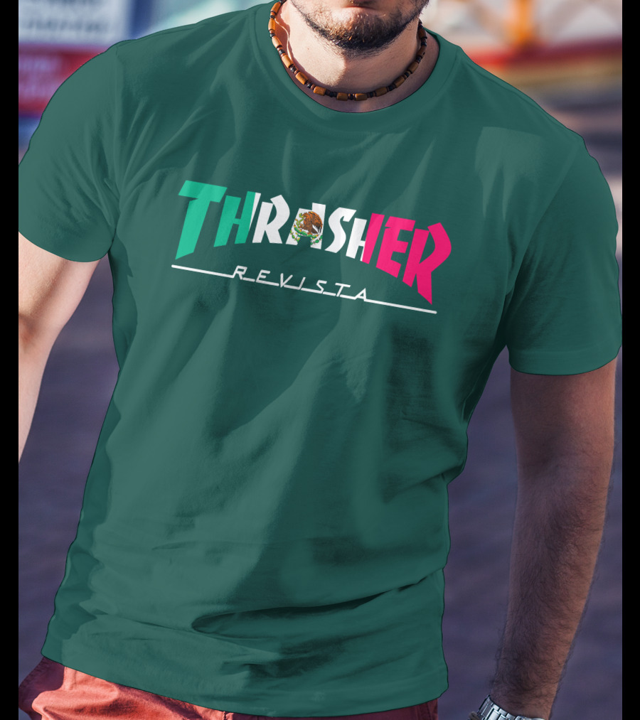 Thrasher Revista Mexican Flag Colors T-Shirt