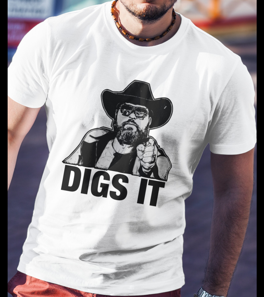 Pat McAfee Cowboy Style Digs It Rugged Look T-Shirt