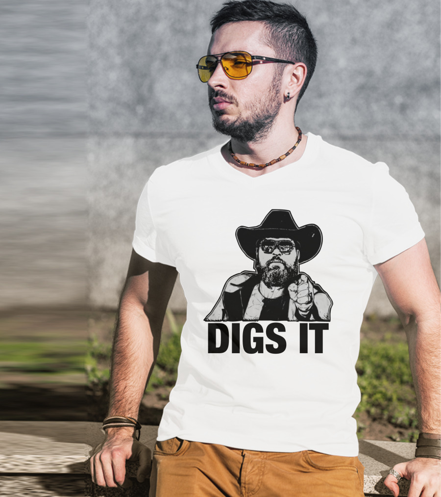 Pat McAfee Cowboy Style Digs It Rugged Look T-Shirt