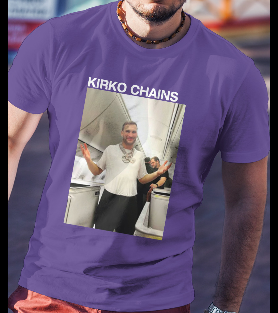Kirko Chains Airplane Pose With Necklace T-Shirt