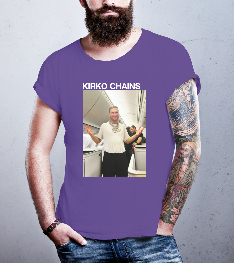Kirko Chains Airplane Pose With Necklace T-Shirt