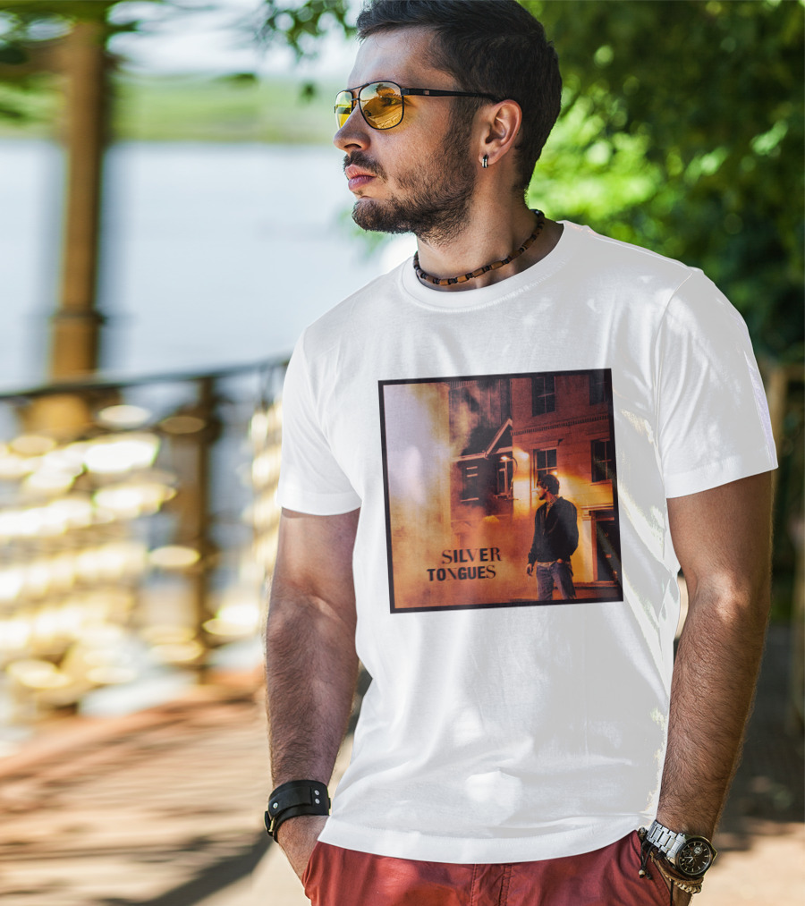 Silver Tongues Urban Night Scene T-Shirt