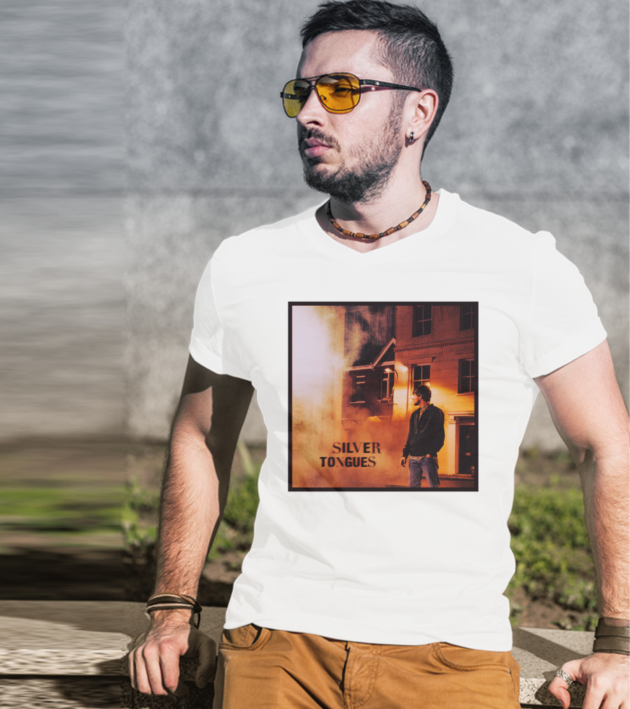Silver Tongues Urban Night Scene T-Shirt