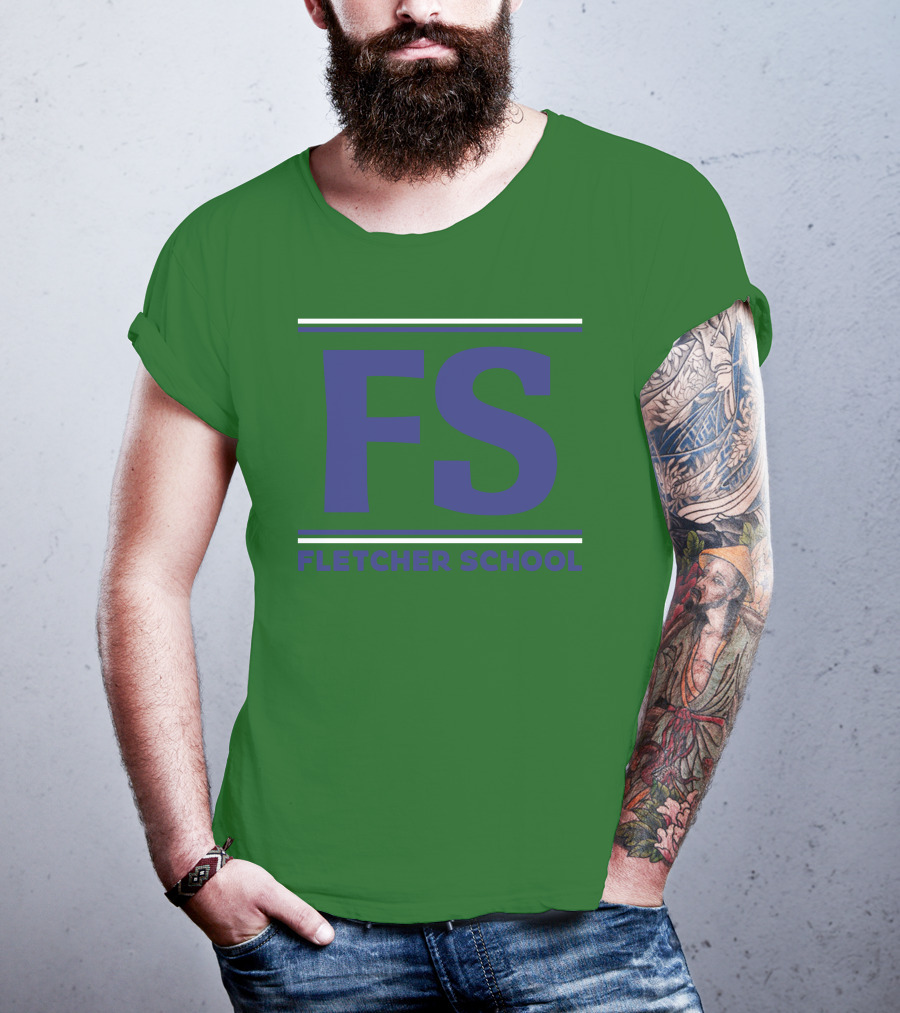 FS Fletcher School Green Background T-Shirt