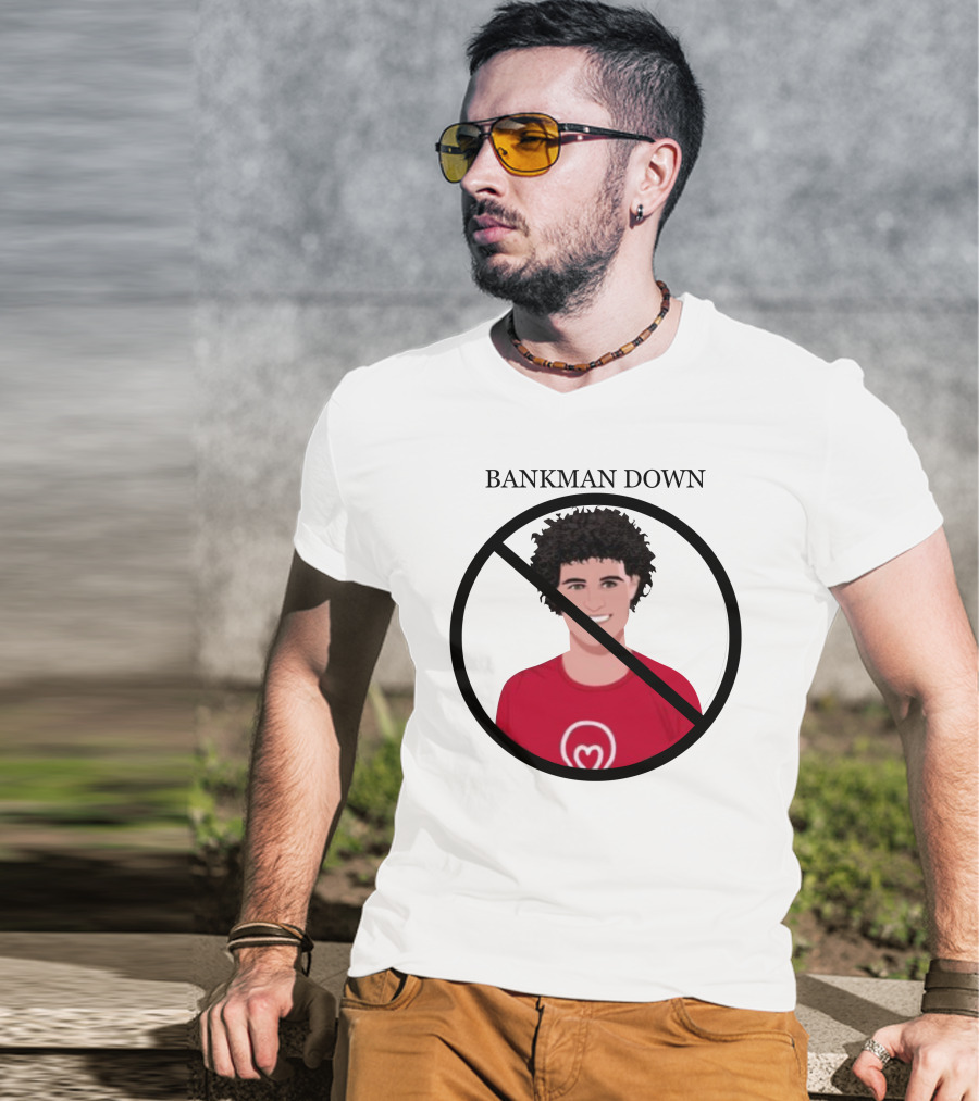 BANKMAN DOWN Red No Symbol Heart T-Shirt