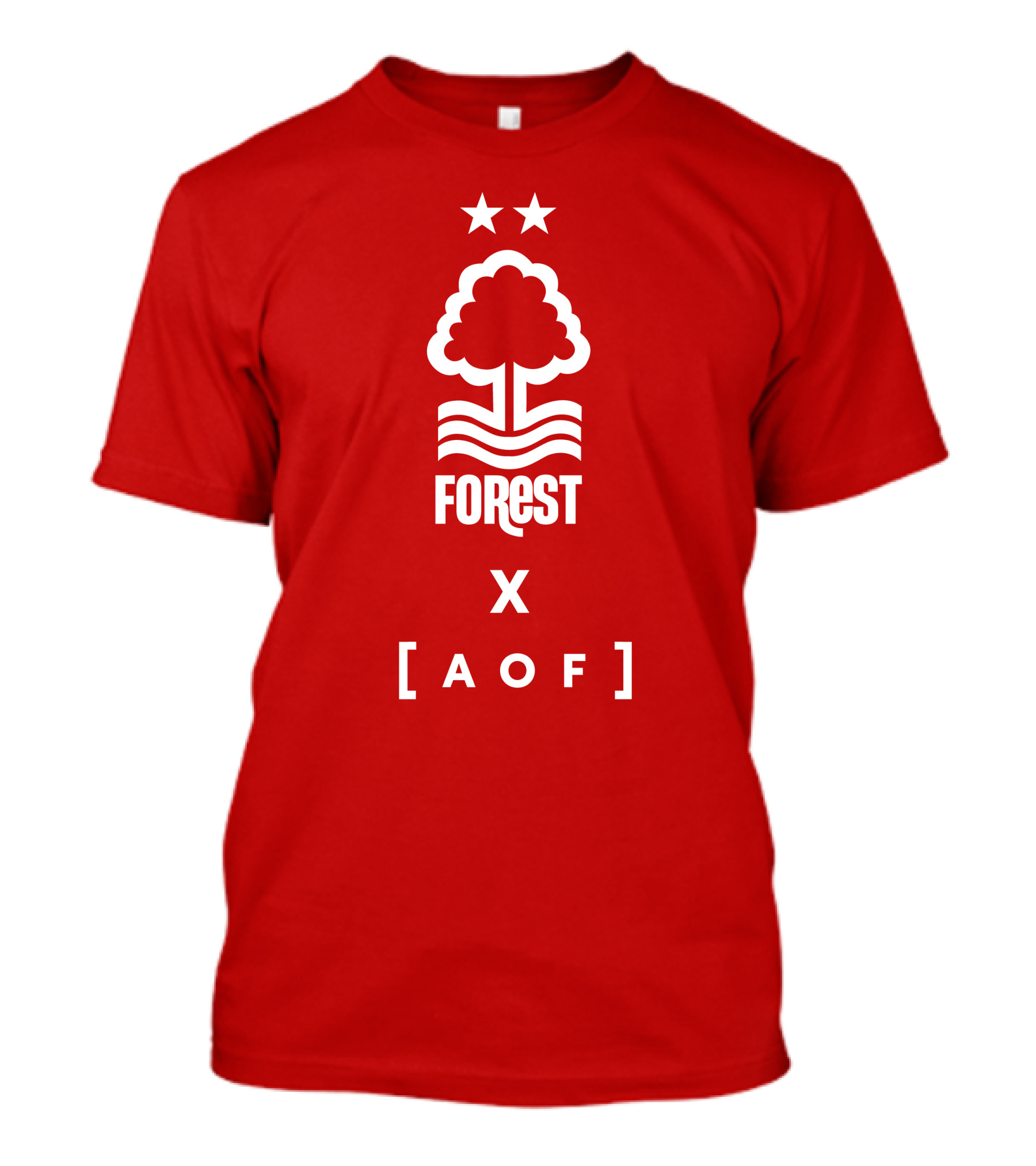 Forest X AOF Nottingham Collaboration Two Stars T-Shirt