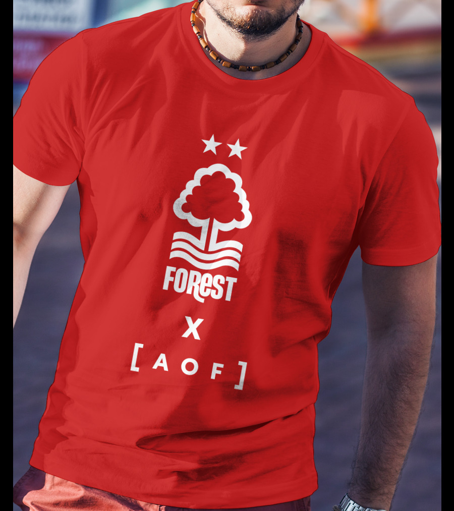 Forest X AOF Nottingham Collaboration Two Stars T-Shirt