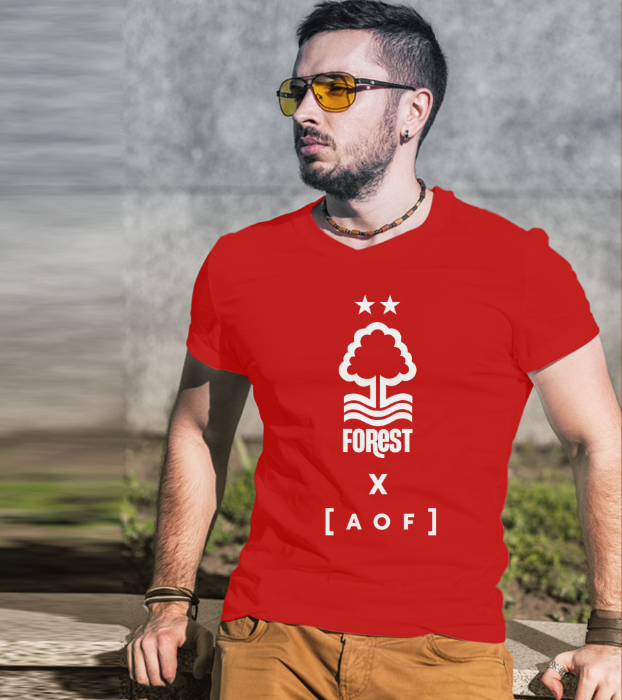 Forest X AOF Nottingham Collaboration Two Stars T-Shirt