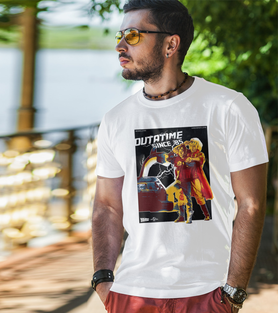 Dutatime Since '85 Back To The Future Michael J. Fox Christopher Lloyd Universal T-Shirt