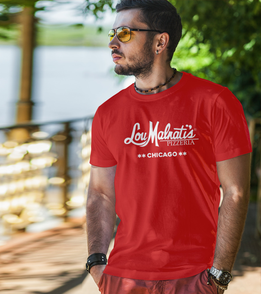 Lou Malnati's Pizzeria Chicago Iconic Red T-Shirt