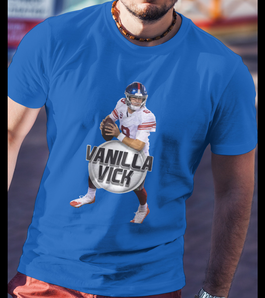 Vanilla Vick Football Quarterback Blue Jersey T-Shirt