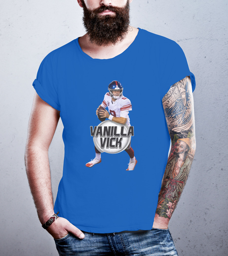 Vanilla Vick Football Quarterback Blue Jersey T-Shirt