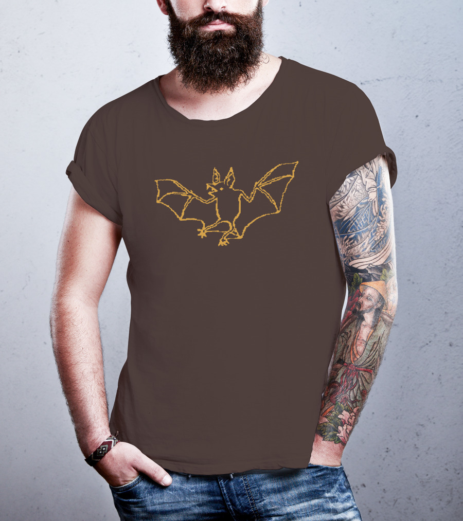Cave Town Bat Sketch Knit T-Shirt