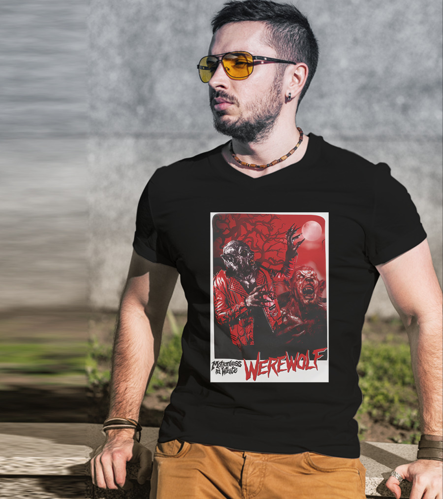 Motionless In White Werewolf Colortest Lurking In The Dark Red Moon Horror Scene T-Shirt