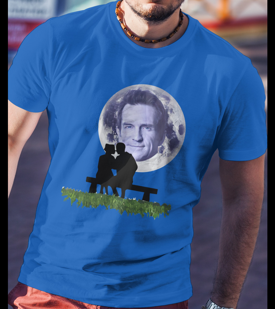 Beneath The Probst Moon Romantic Silhouette Bench Scene T-Shirt