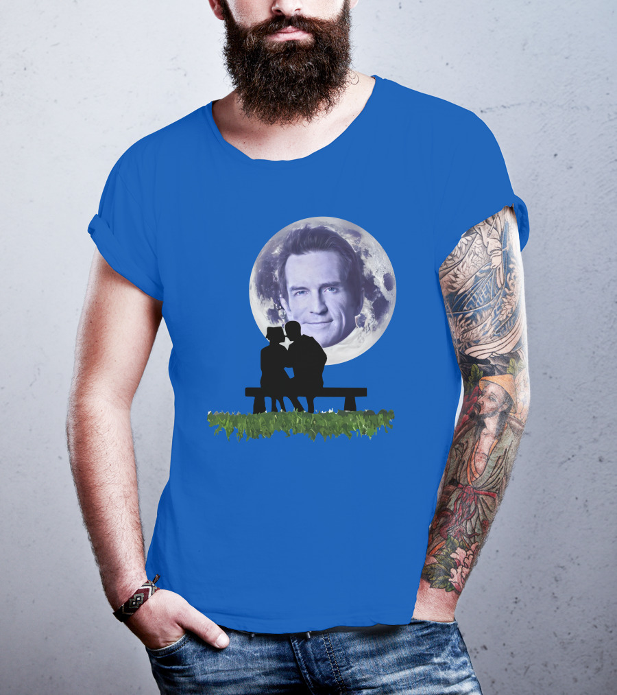 Beneath The Probst Moon Romantic Silhouette Bench Scene T-Shirt