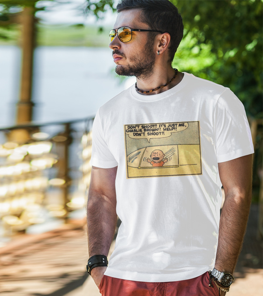Don't Shoot It's Just Me Charlie Brown Help Don't Shoot T-Shirt