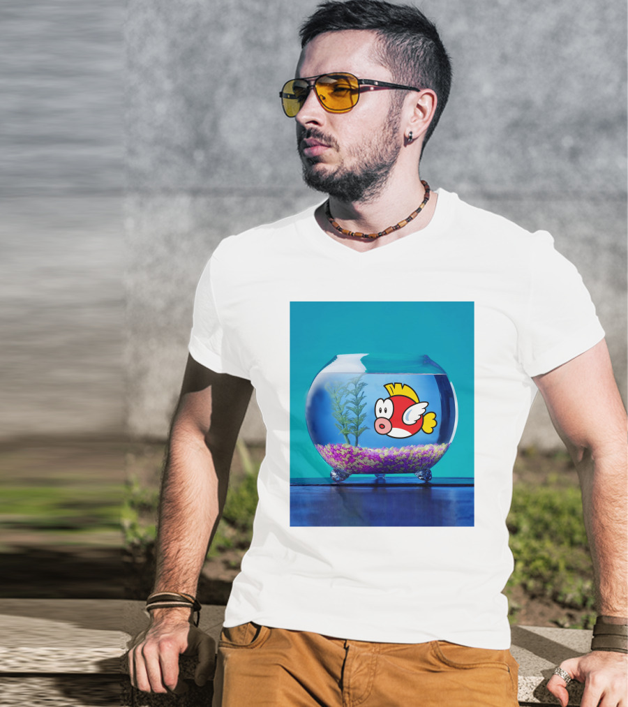 Nintendo Mario Cheep Cheep Fish Bowl T-Shirt