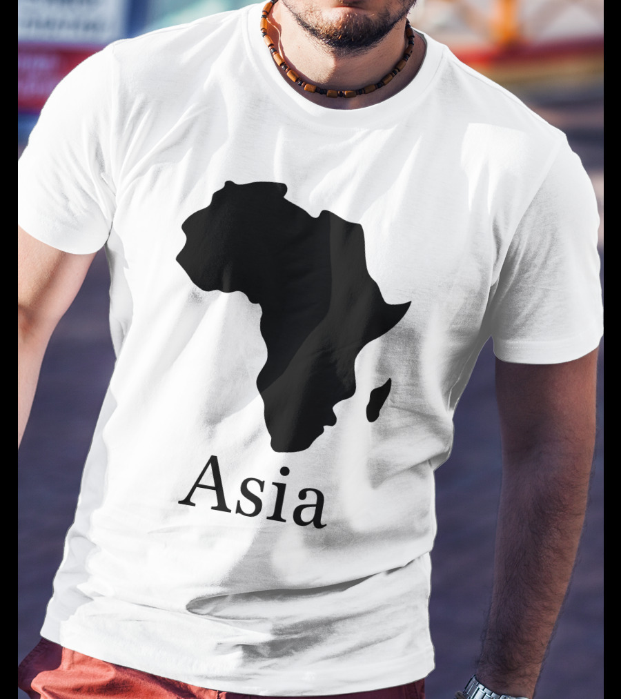 Asia Africa Map Optical Illusion T-Shirt