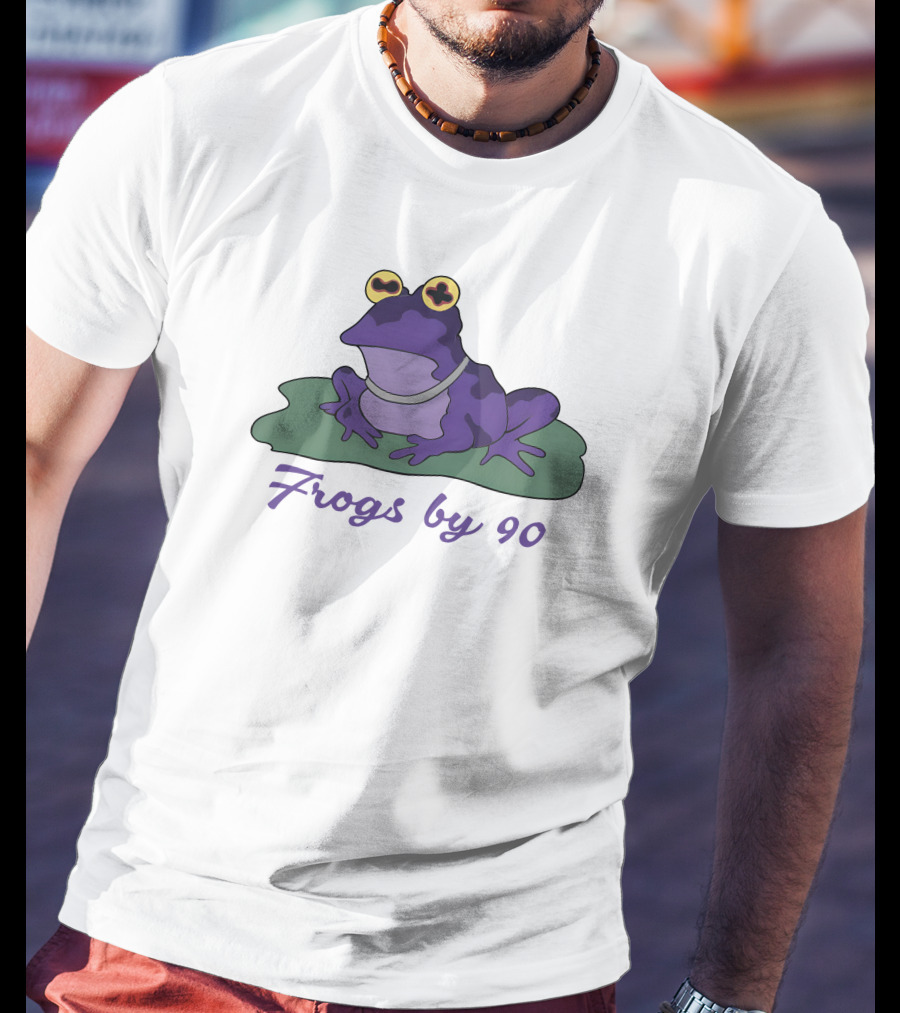 Frogs By 90 Purple Frog On Lily Pad T-Shirt