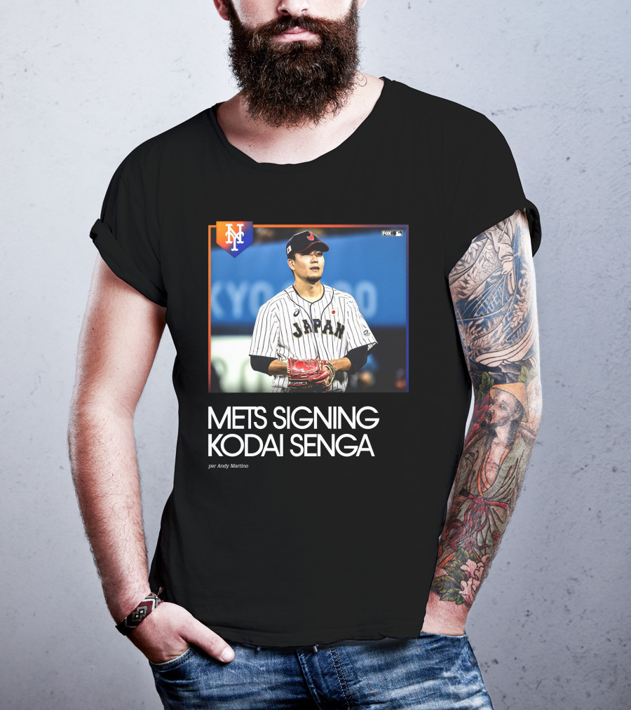 Mets Signing Kodai Senga Japan Baseball Fox MLB Andy Martino T-Shirt