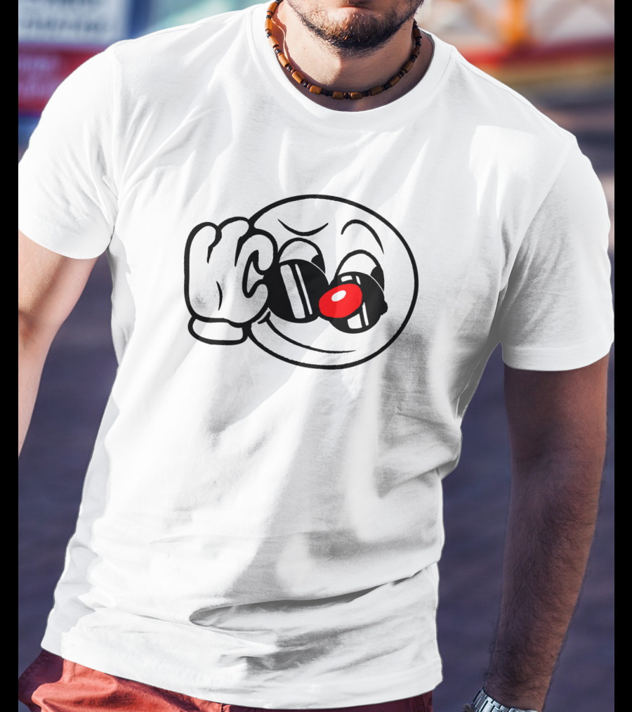 Looking Cool Ice Cream Character With Sunglasses T-Shirt