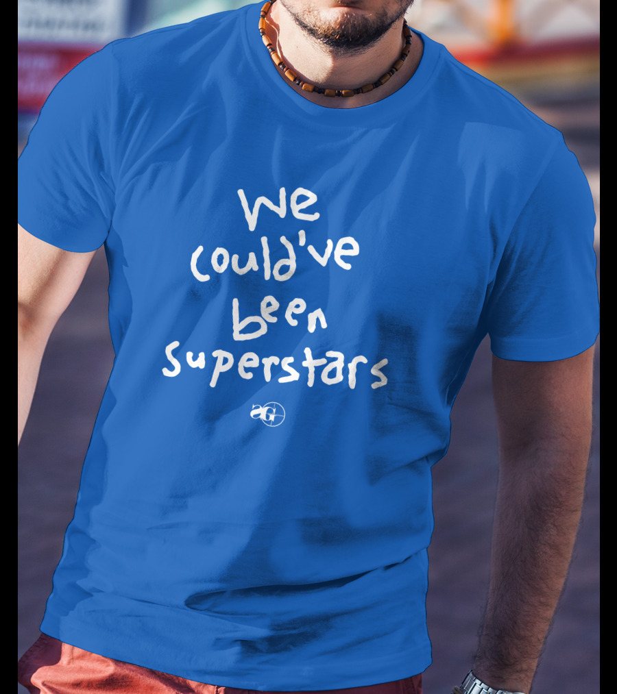 We Could've Been Superstars AG Blue Text T-Shirt