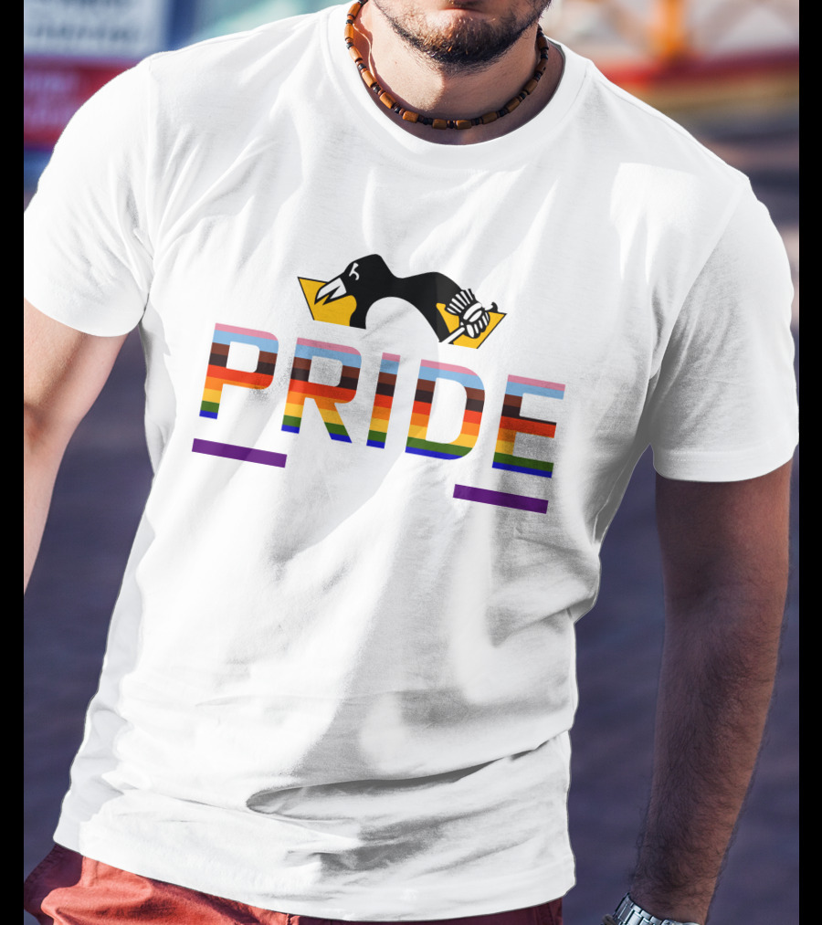 Pittsburgh Penguins Pride Game Rainbow T-Shirt