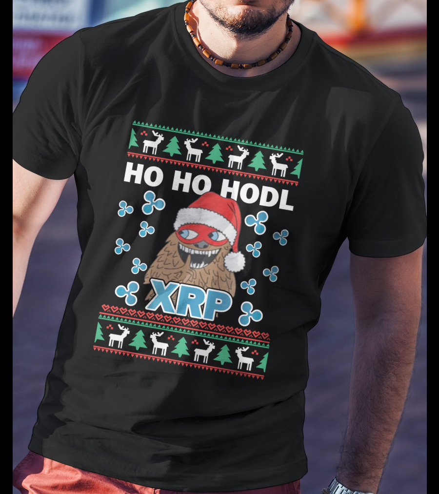 HO HO HODL XRP Ugly Christmas T-Shirt