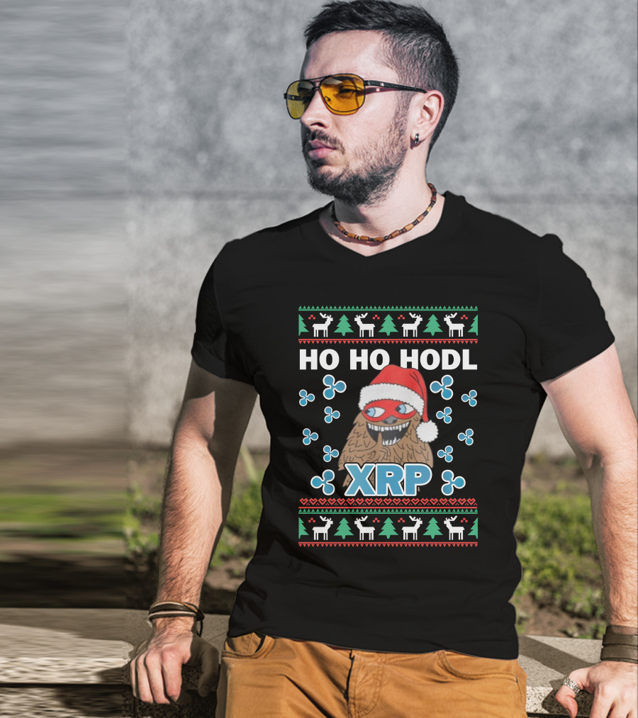 HO HO HODL XRP Ugly Christmas T-Shirt