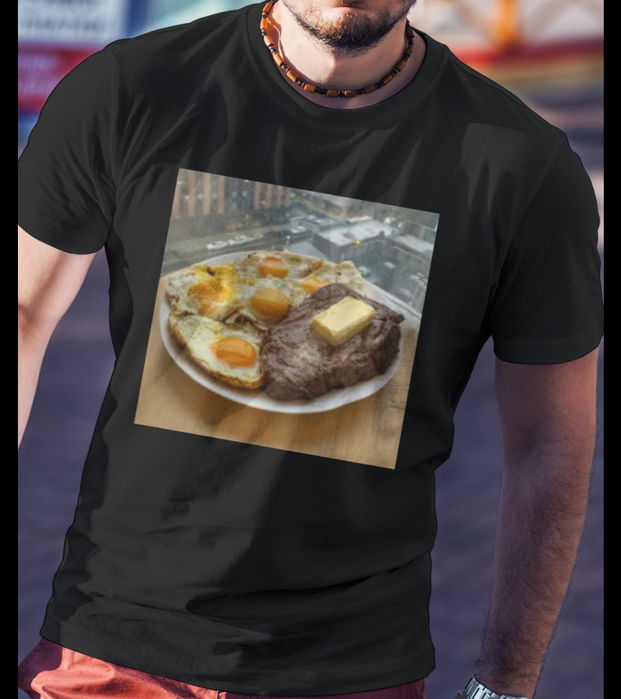 Steak And Eggs With Butter Plate T-Shirt