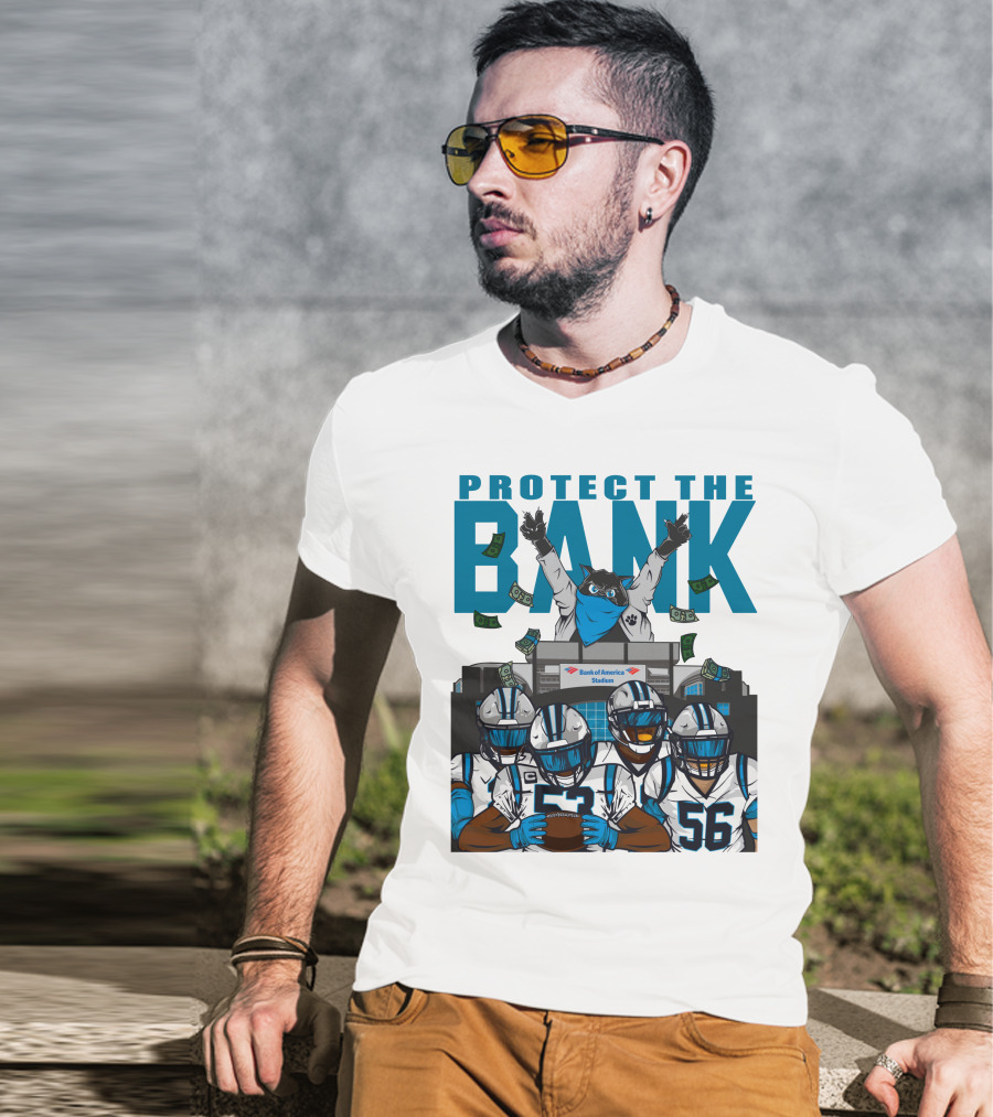PROTECT THE BANK Bank Of America Stadium Football Team Gear T-Shirt