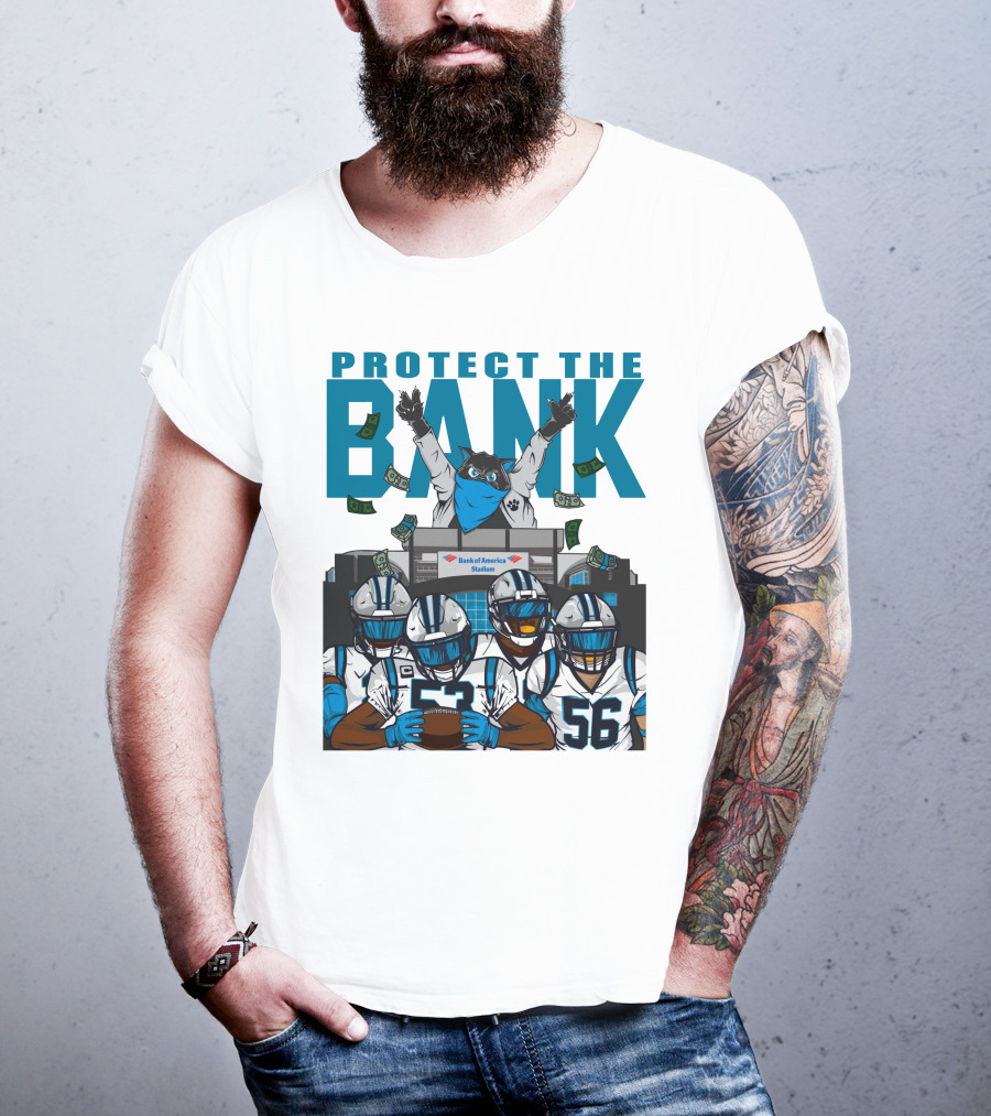 PROTECT THE BANK Bank Of America Stadium Football Team Gear T-Shirt