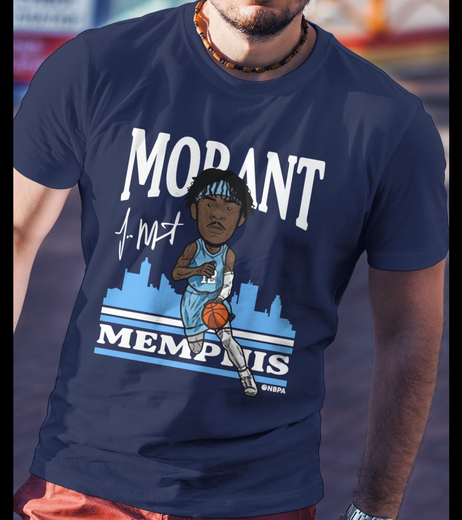 Morant Memphis Basketball Skyline NBPA T-Shirt