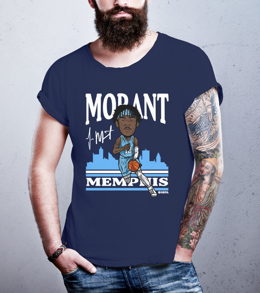 Morant Memphis Basketball Skyline NBPA T-Shirt