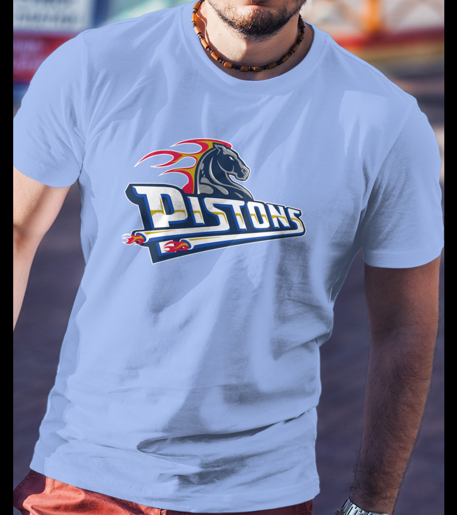 Pistons Horse Flames T-Shirt
