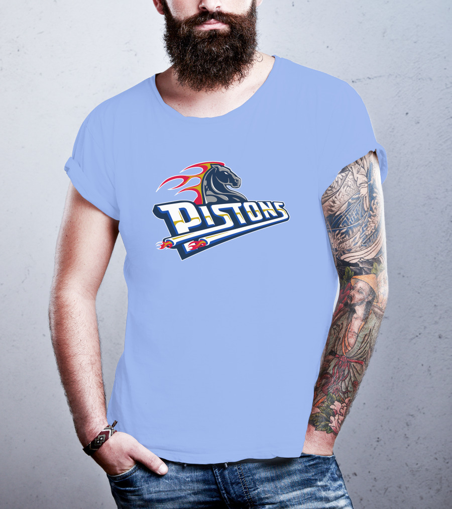 Pistons Horse Flames T-Shirt