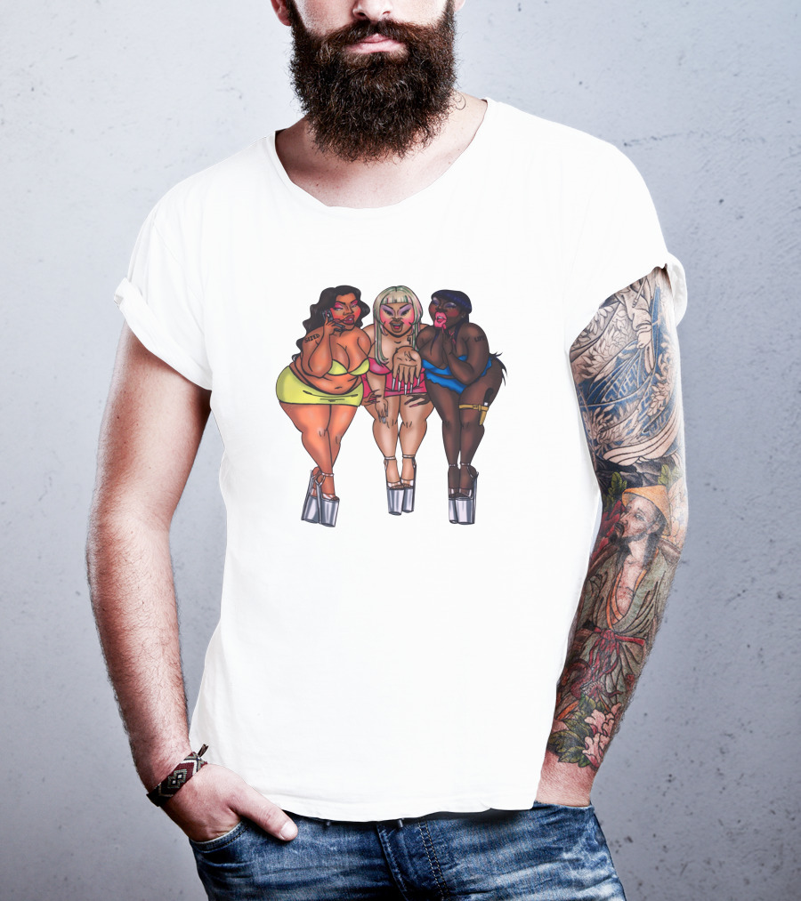 Sizedthebrand Bold Characters Trio Sized For Life T-Shirt