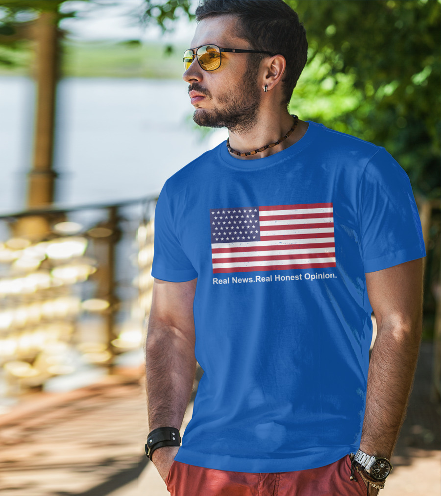 Real News Real Honest Opinion American Flag T-Shirt