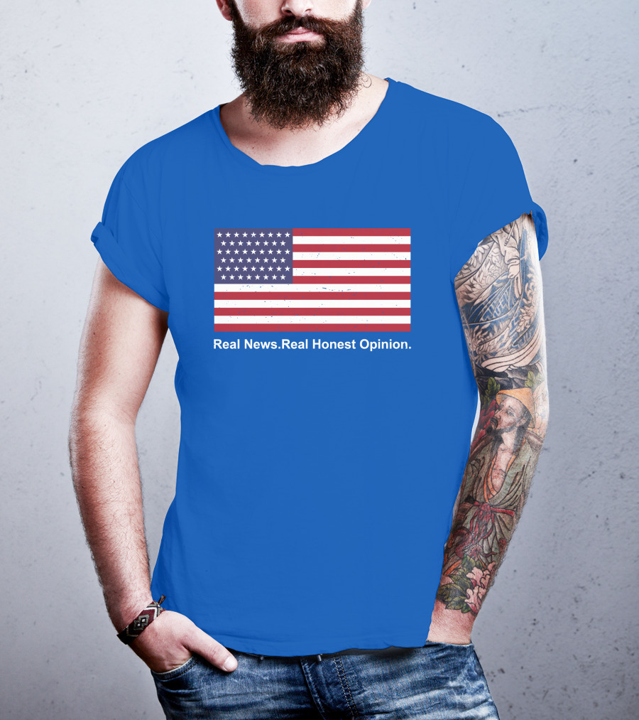 Real News Real Honest Opinion American Flag T-Shirt