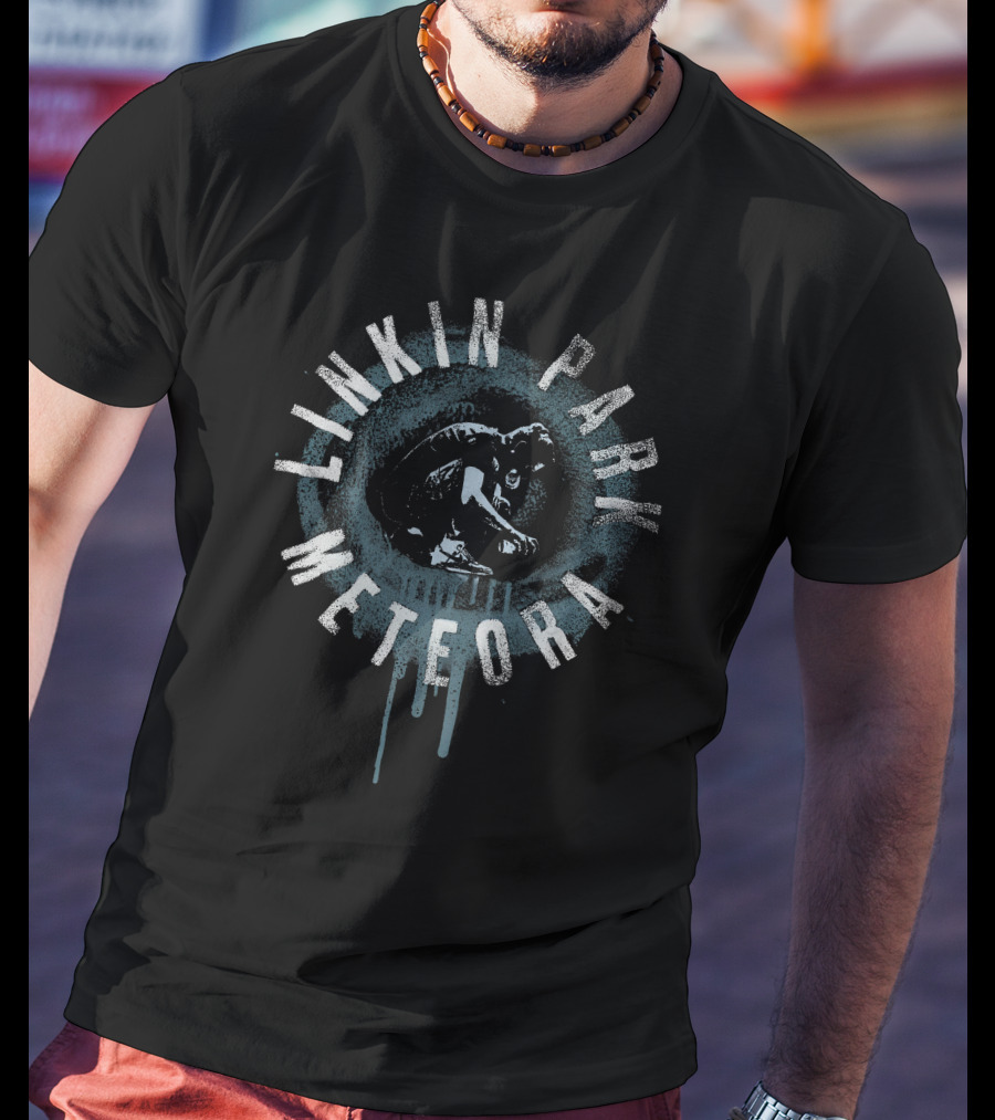 Linkin Park Meteora Grunge Artwork With Central Figure T-Shirt