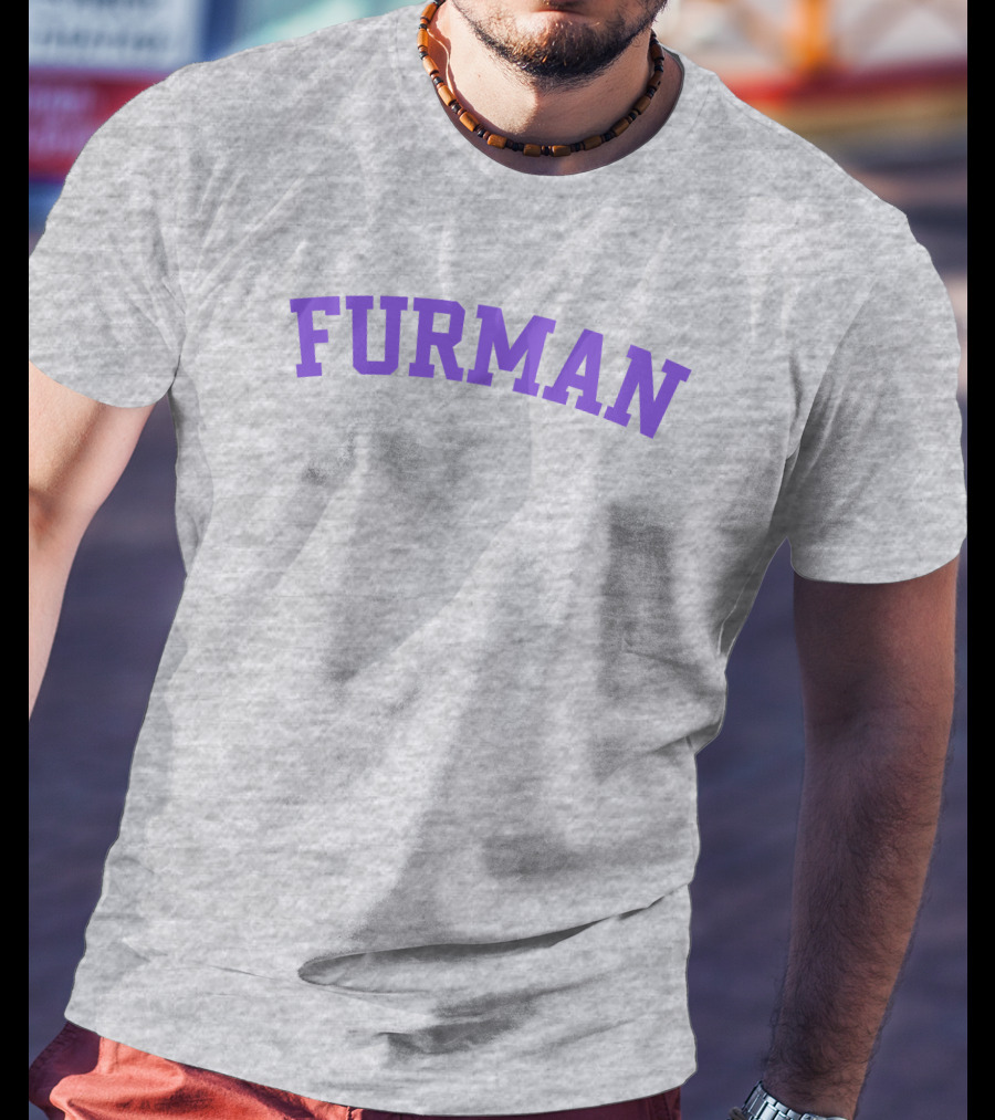 Furman University Purple Text T-Shirt