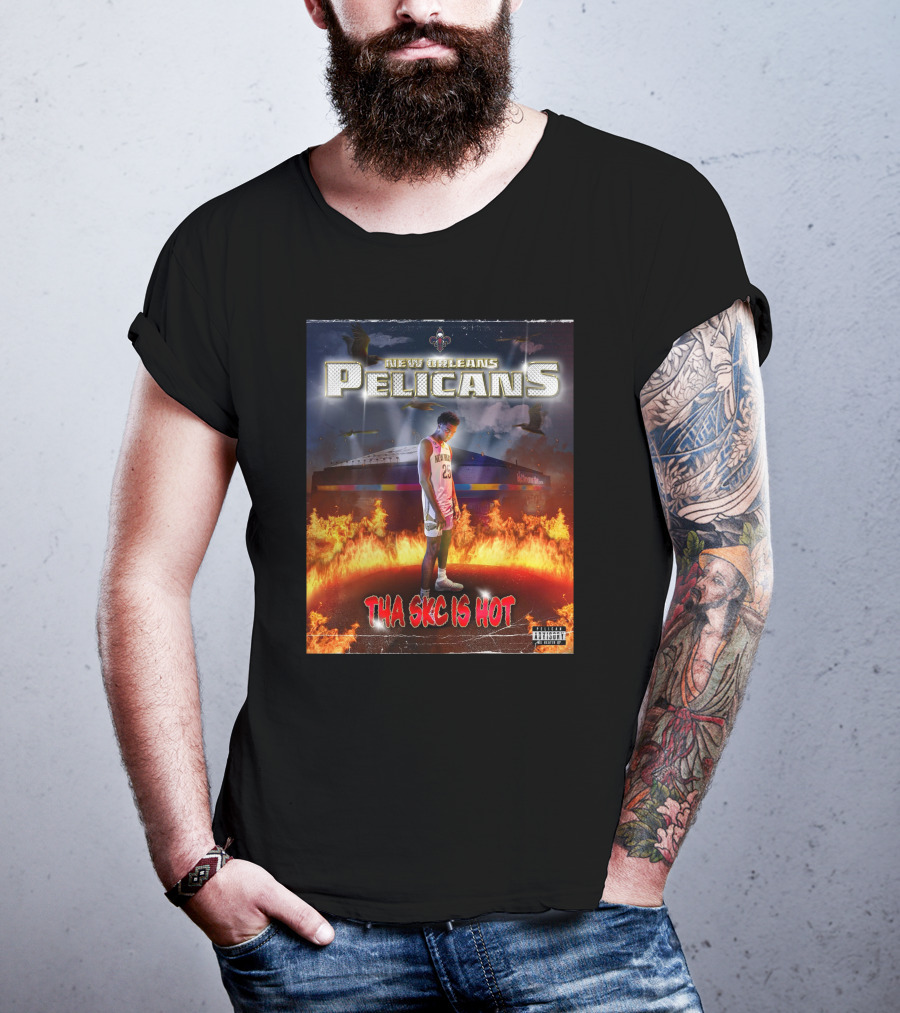 New Orleans Pelicans Tha Skc Is Hot NBA Player Flames T-Shirt
