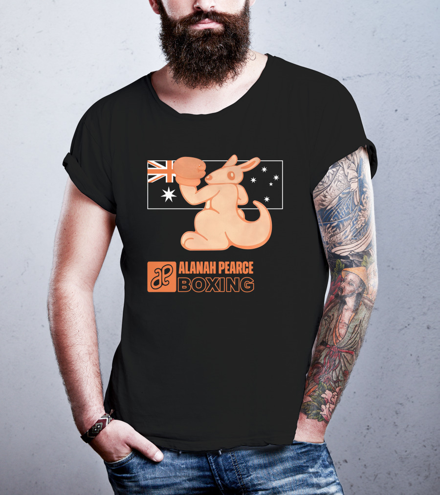 Alanah Pearce Boxing Kangaroo Australia Flag T-Shirt
