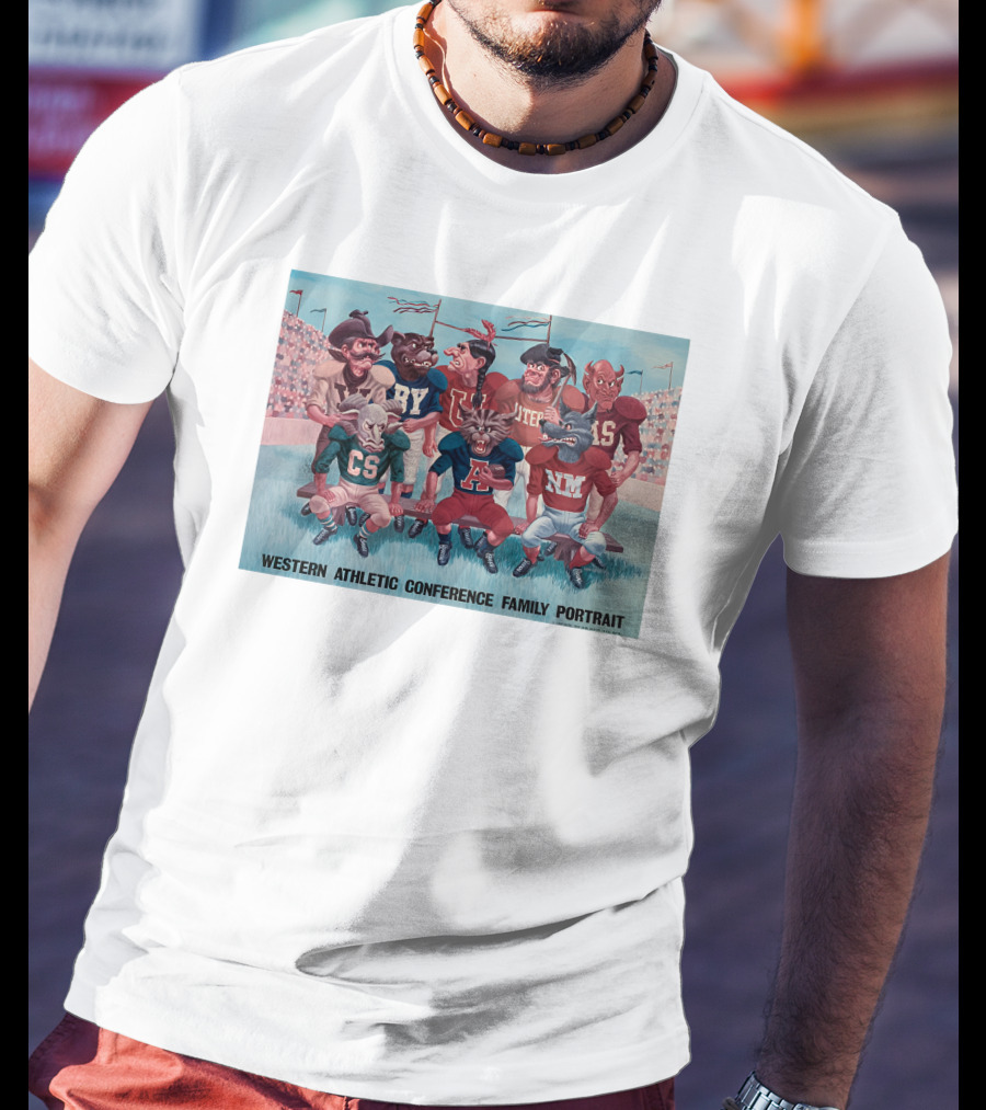 Western Athletic Conference Family Portrait BYU Utah UTEP Wyoming NMSU CSU T-Shirt