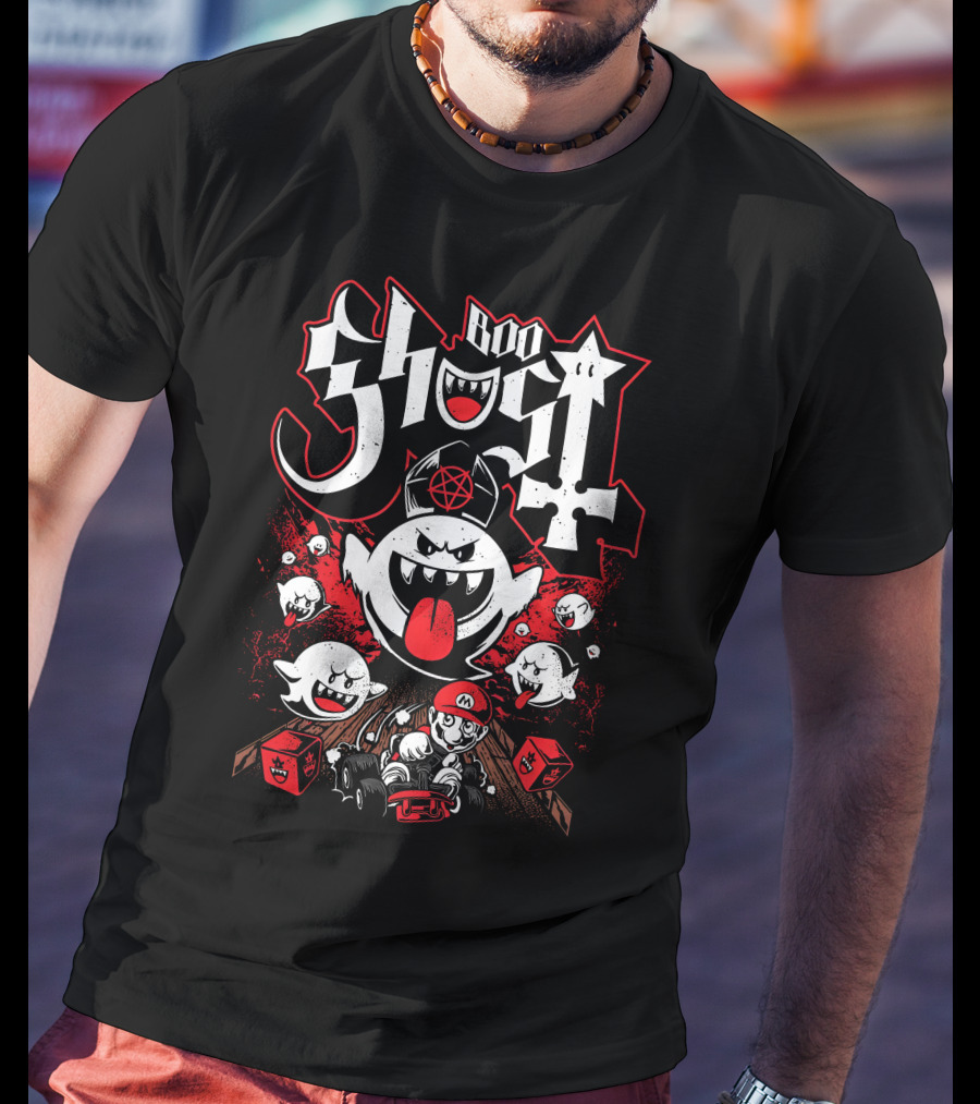 Ghost Boo Mario Kart Adventure With Papa Ghosts T-Shirt