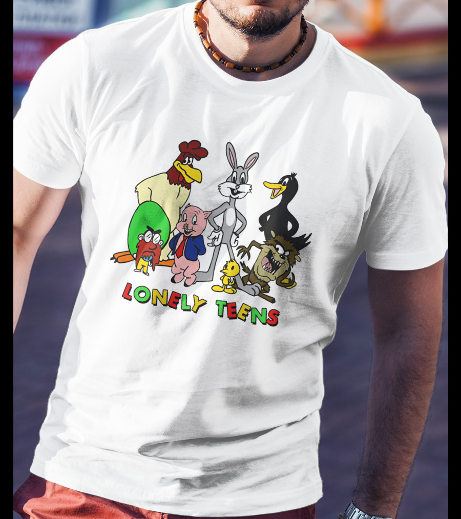 Lonely Teens Cartoon Group With Bugs Bunny And Friends T-Shirt