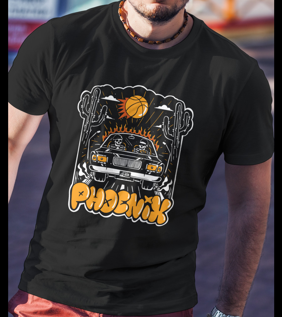 Phoenix Basketball Desert Drive Playoff Skeletons T-Shirt